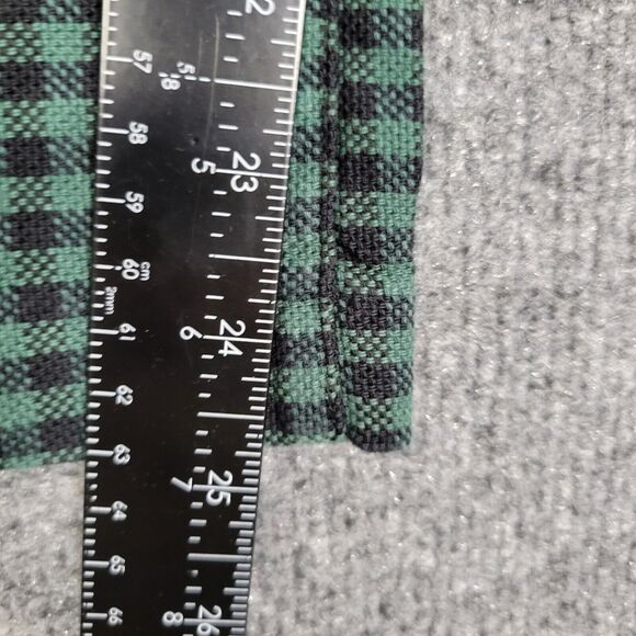 FREE PEOPLE Green Checkered Gingham Skinny Side Zip Pants SIZE 10 - Picture 6 of 10